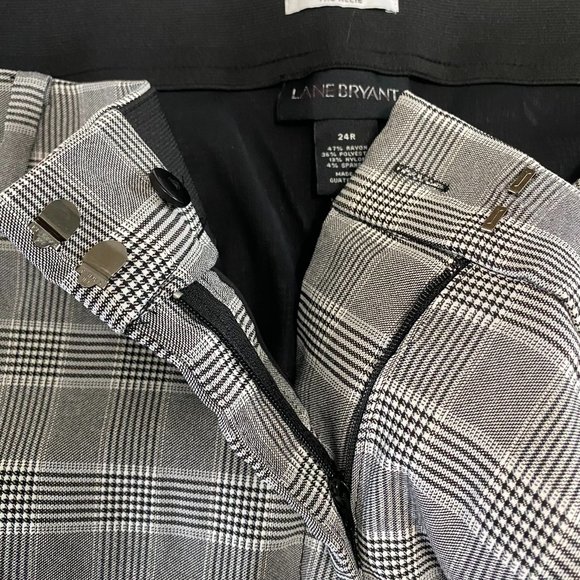 Lane Bryant Womens Plus size 24R The Allie Stretch Plaid Pants Casual Business - Picture 3 of 10